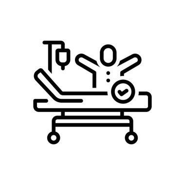 Kurtarma için siyah çizgi simgesi