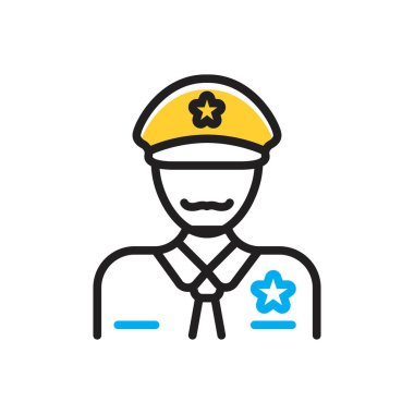 Subay için çok renkli simge 