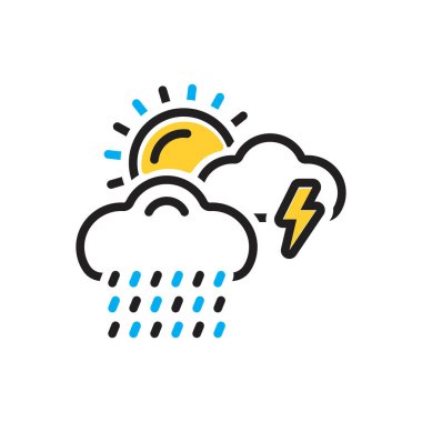 Hava durumu için çok renkli simge 