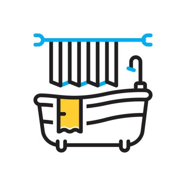 Banyo için çok renkli simge