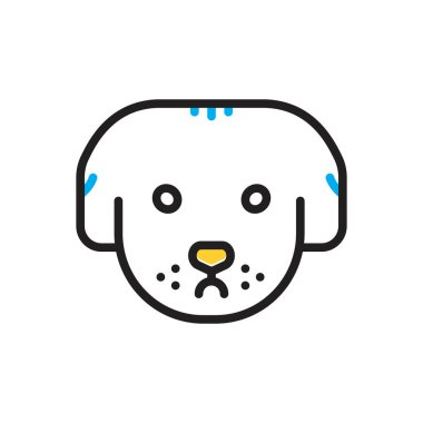 Köpek için çok renkli simge 