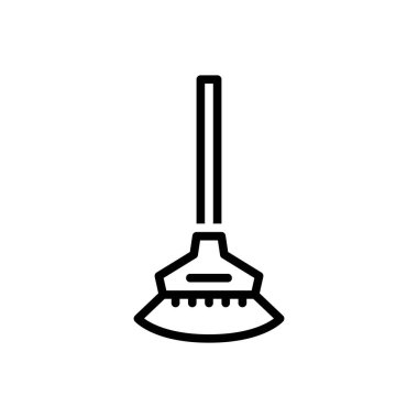 Fırça için siyah çizgi simgesi