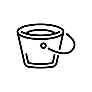 Kova için siyah çizgi simgesi 