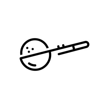 Kepçeler için siyah çizgi simgesi