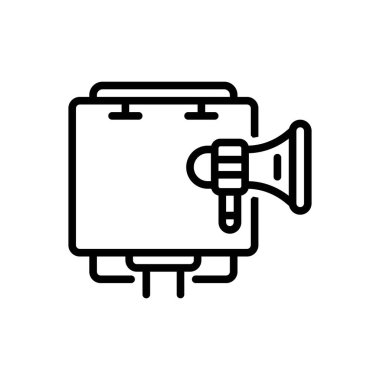 Siyah çizgi simgesini pazarlama için