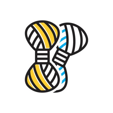 İplik örmek için çok renkli simge