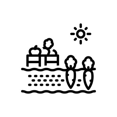 Hasat için siyah çizgi simgesi 