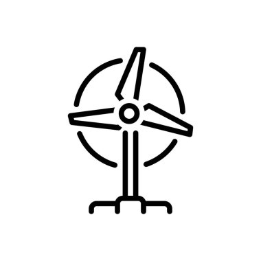 Türbin için siyah çizgi simgesi 