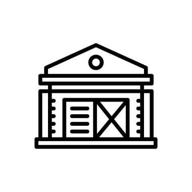 Depolama için siyah çizgi simgesi 