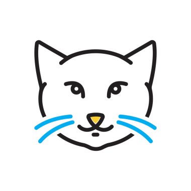 Kedicik için çok renkli simge