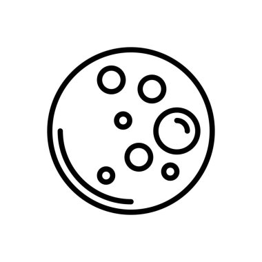 Siyah çizgi simgesini Moon için 