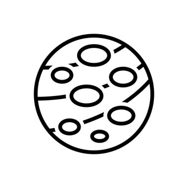 Mars için siyah çizgi simgesi 