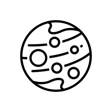 Cıva için siyah çizgi simgesi 