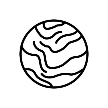 Pluto için siyah çizgi simgesi 