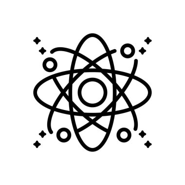 Yörünge için siyah çizgi simgesi 