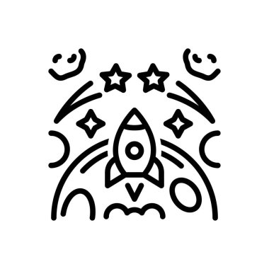 Seyahat için siyah çizgi simgesi 