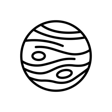 Jüpiter için siyah çizgi simgesi 