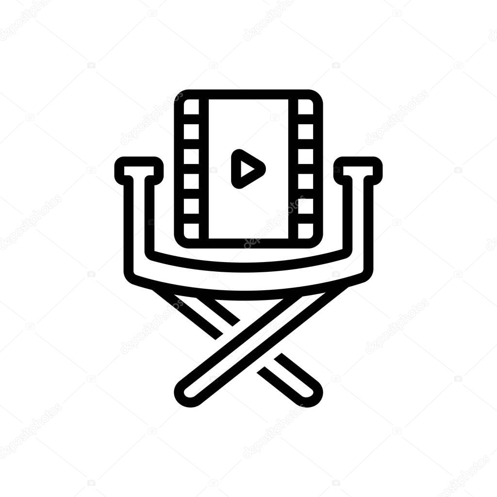 Black line icon for director