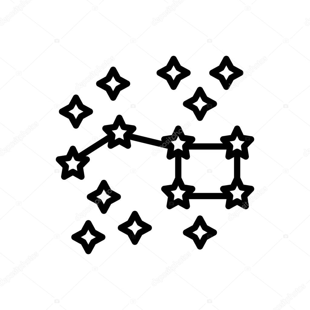 Black line icon for big dipper