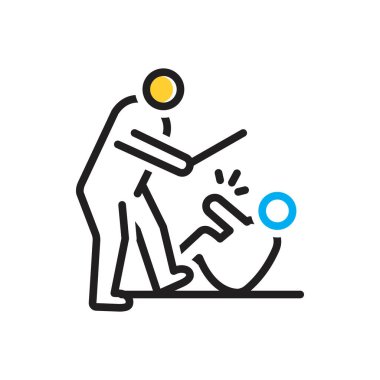 Şiddet için çok renkli simge