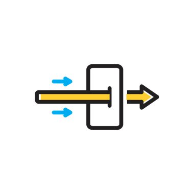 Karşıya geçmek için çok renkli simge 