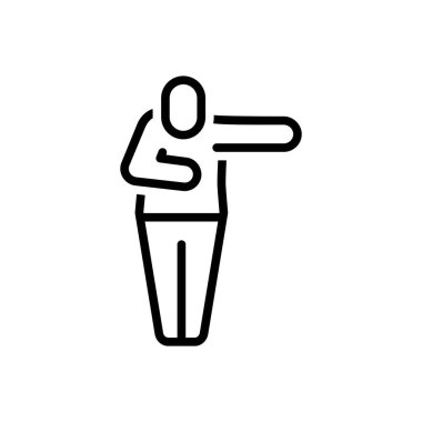 Teşekkür için siyah çizgi simgesi