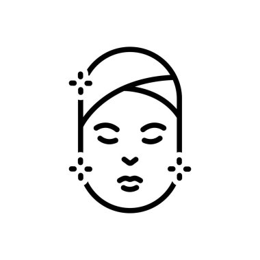 Güzel için siyah çizgi simgesi 