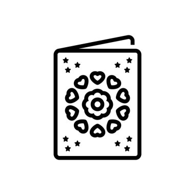 Kart için siyah çizgi simgesi 