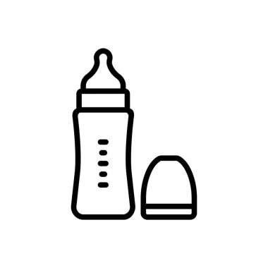 Bebek şişesi için siyah çizgi simgesi