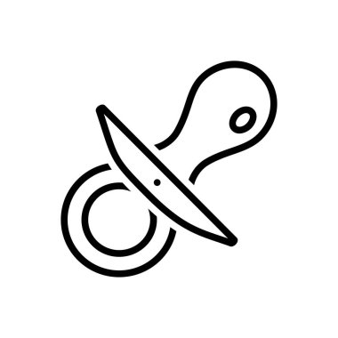 Black line icon for nipple 