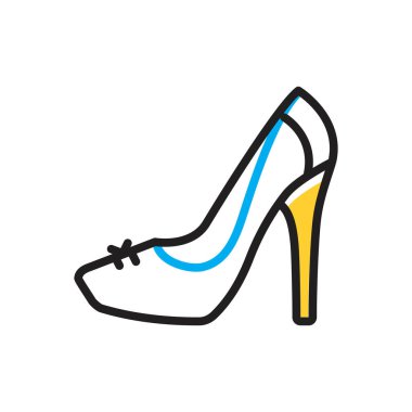 Topuk için çok renkli simge 