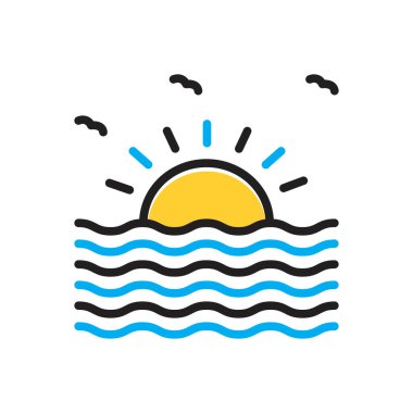 Sahne için çok renkli simge 