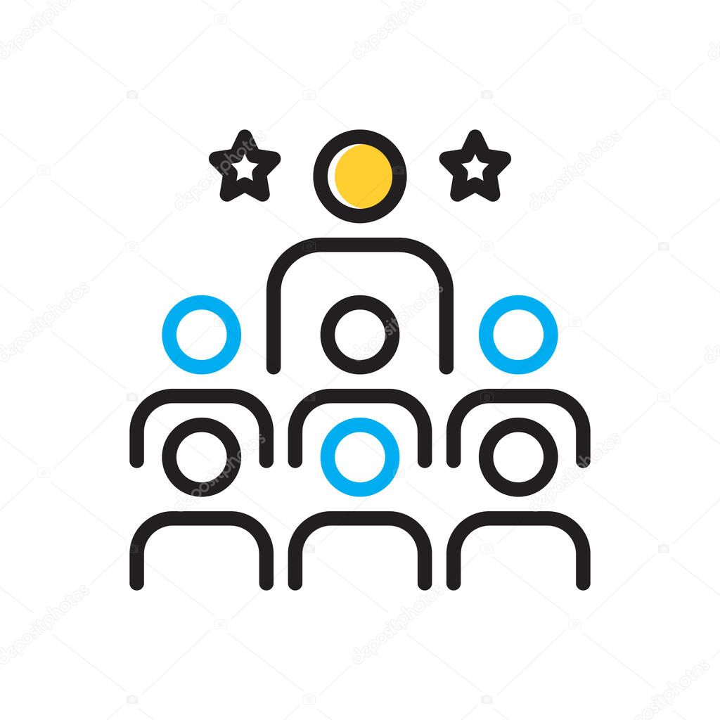 Multi color icon for leading
