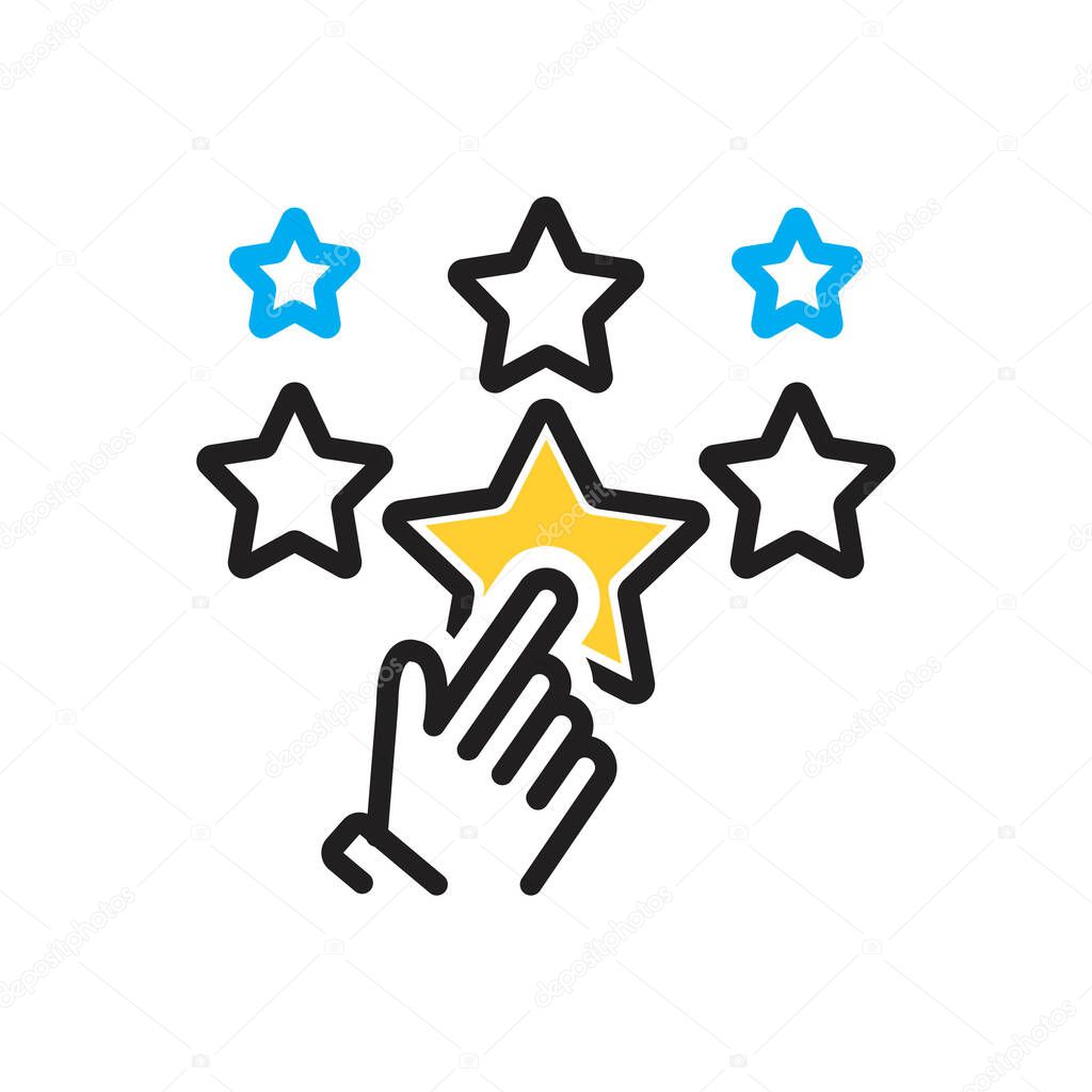 Multi color icon for favor