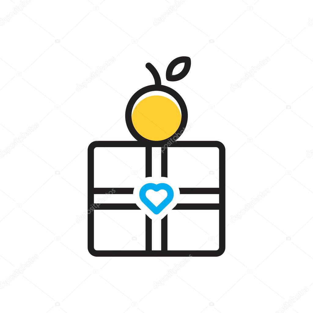 Multi color icon for upon