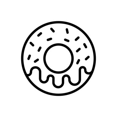 Donut siyah çizgi simgesini 