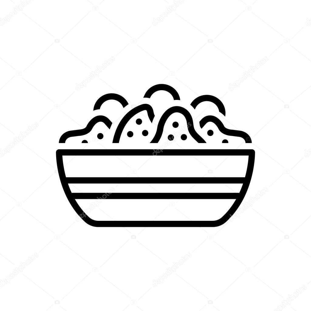 Black line icon for nuggets