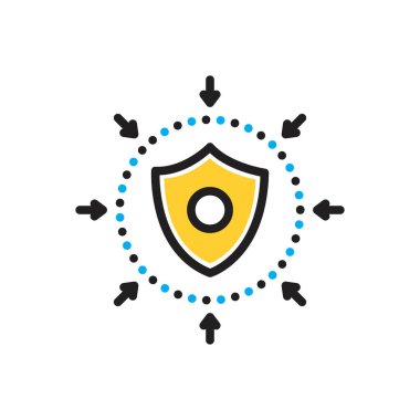 Savunma için çok renkli simge 