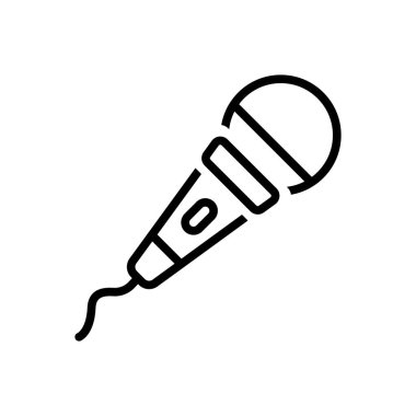 Mike siyah çizgi simgesini