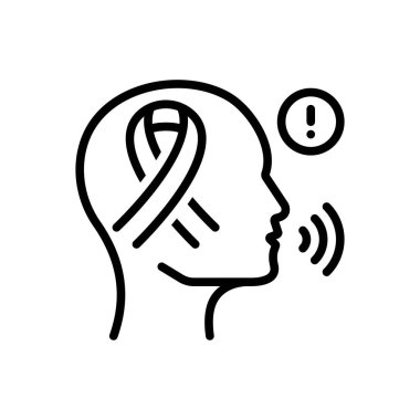 Bilgi dağılımı için siyah çizgi simgesi