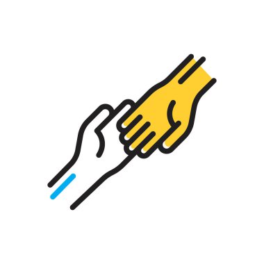 Yardımcı olmak için çok renkli simge 