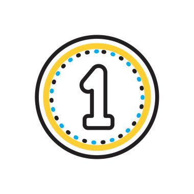 Bir için çok renkli simge 