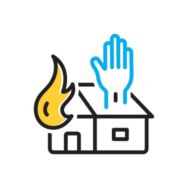 Yardım için çok renkli simge 