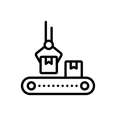 Taşıyıcı için siyah çizgi simgesi 