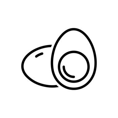 Yumurta için siyah çizgi simgesi 