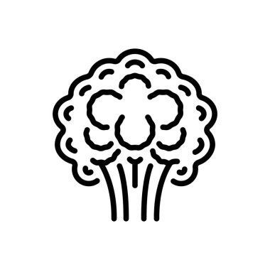 Brokoli için siyah çizgi simgesi 