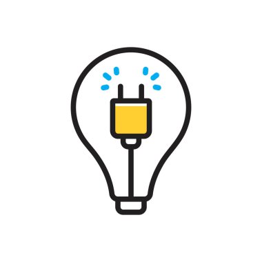 Elektrik için çok renkli simge