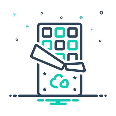 Çikolata için karıştırma simgesi