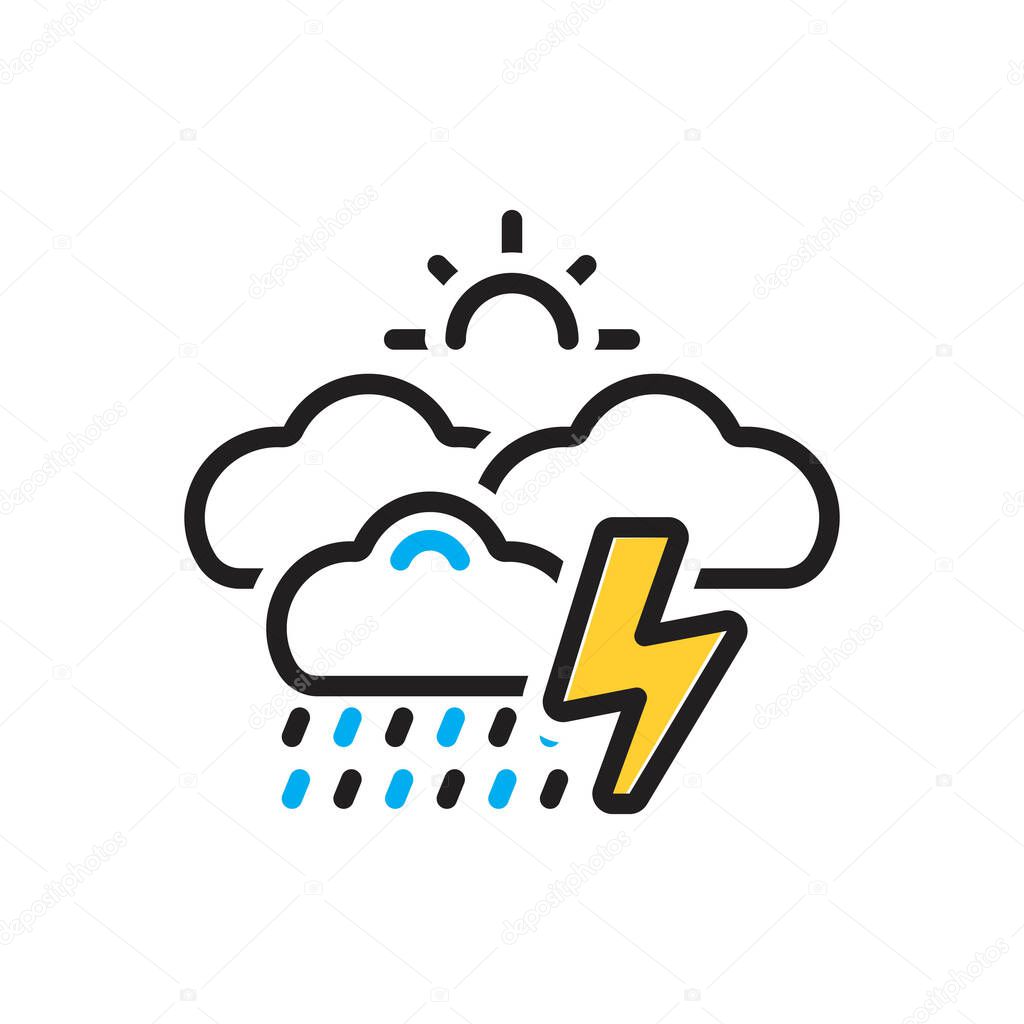 Multi color icon for whether