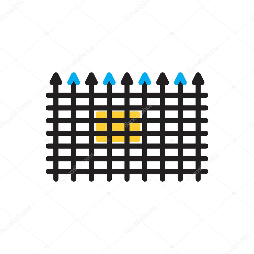Multi color icon for fence